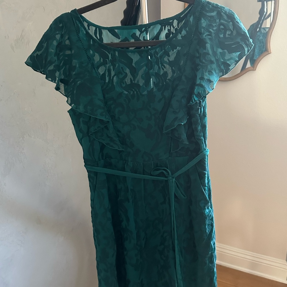 Gorgeous Teal Moulinette Soeurs Anthropologie Dress